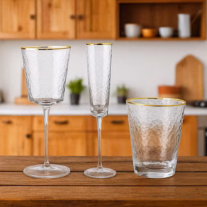 Gold Rimmed Water Glass