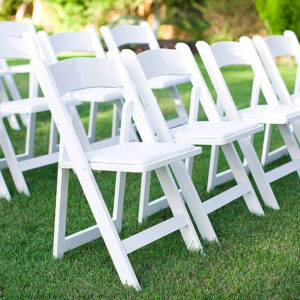 White Resin Folding Chair
