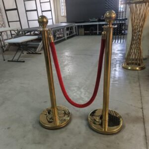 Gold And Velvet stanchions